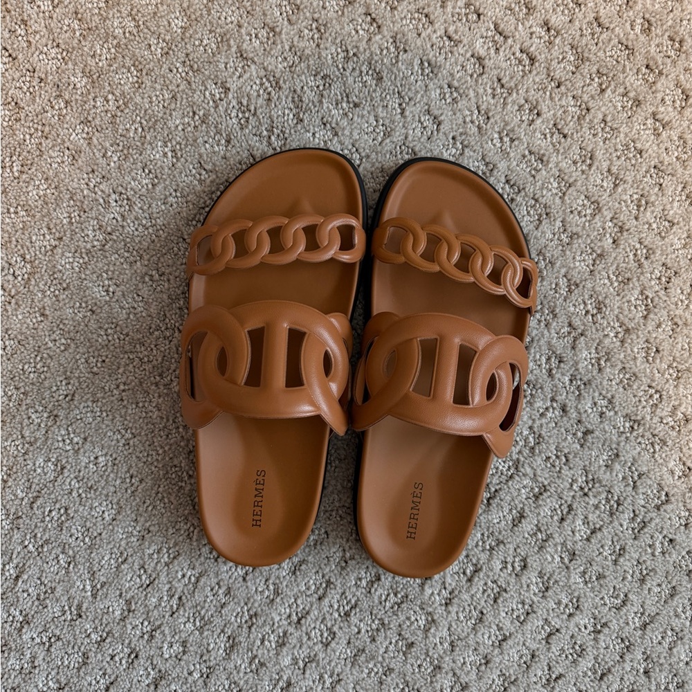 SOLD | Hermès Brown Extra Sandals